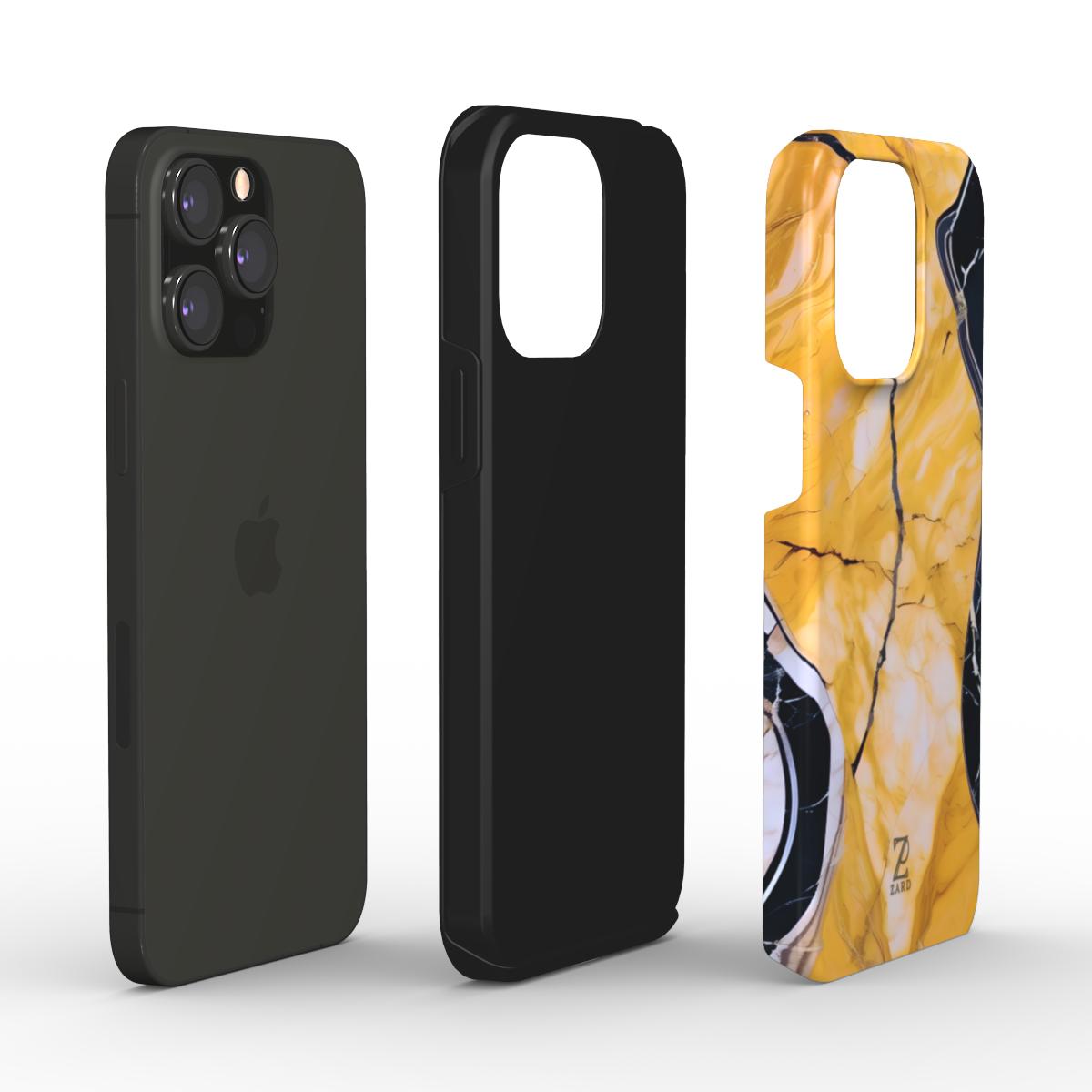 Phone tough case: Yellow Marble