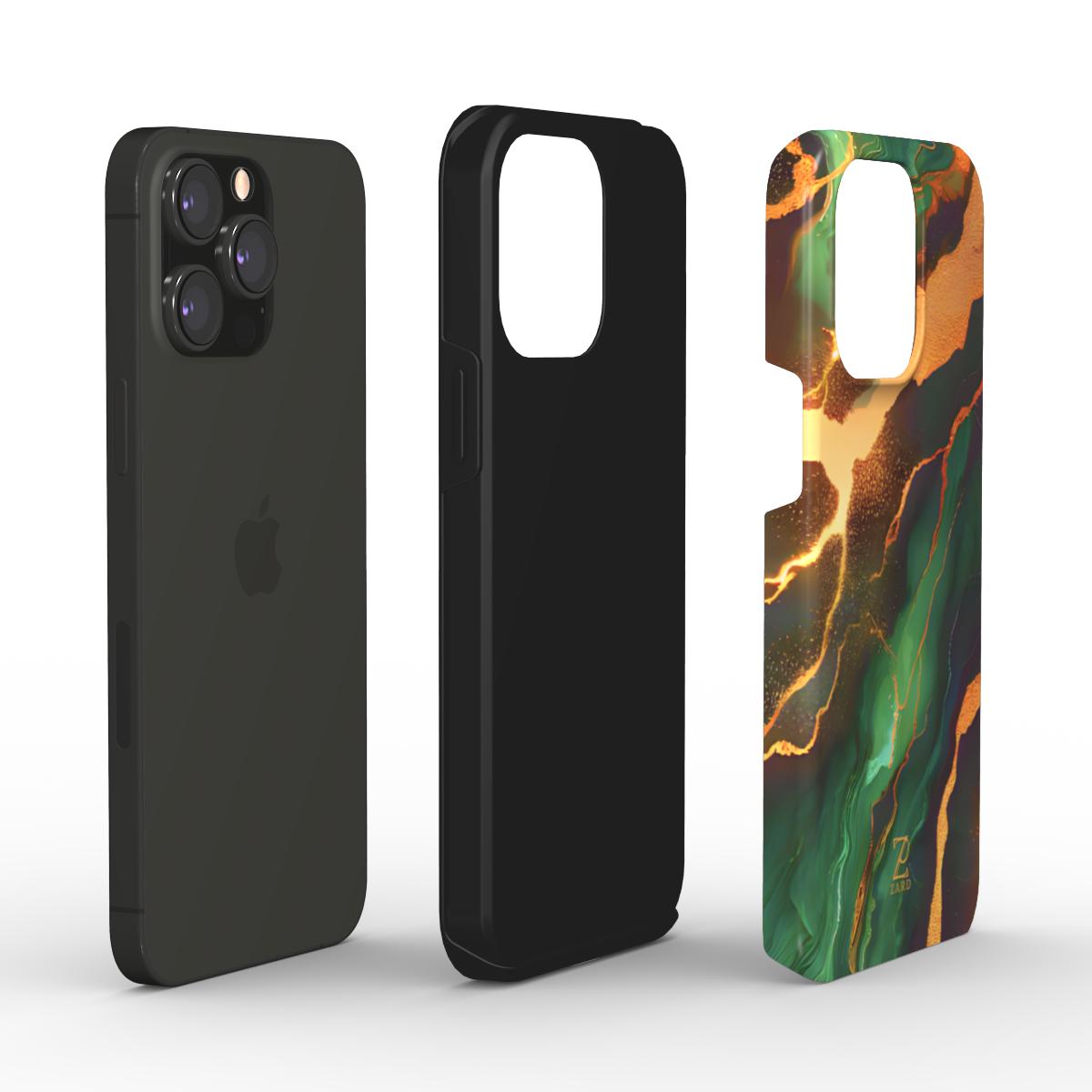 Phone tough case: Moss Golden Marble
