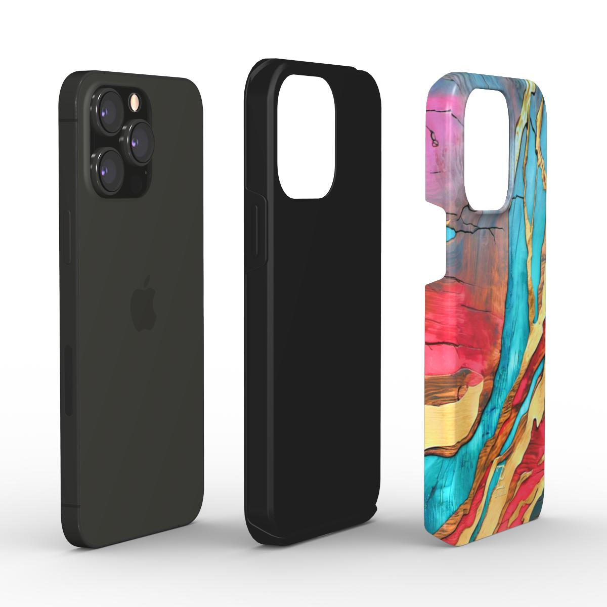 Phone tough case: Emerald Crimson Timber