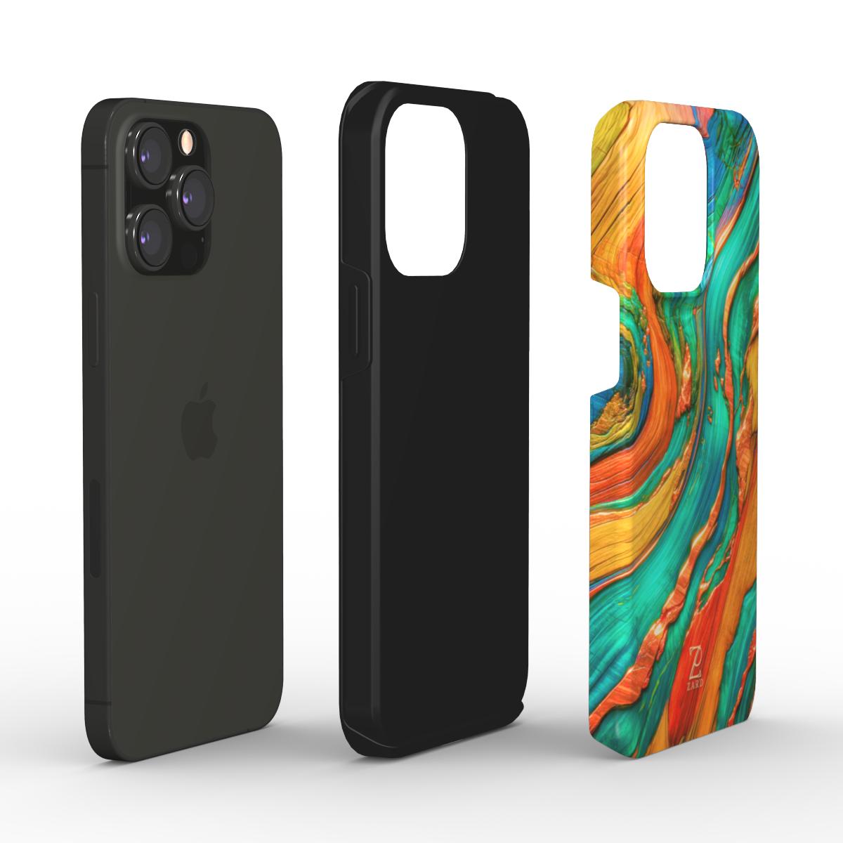 Phone tough case: Emerald Copper Timber