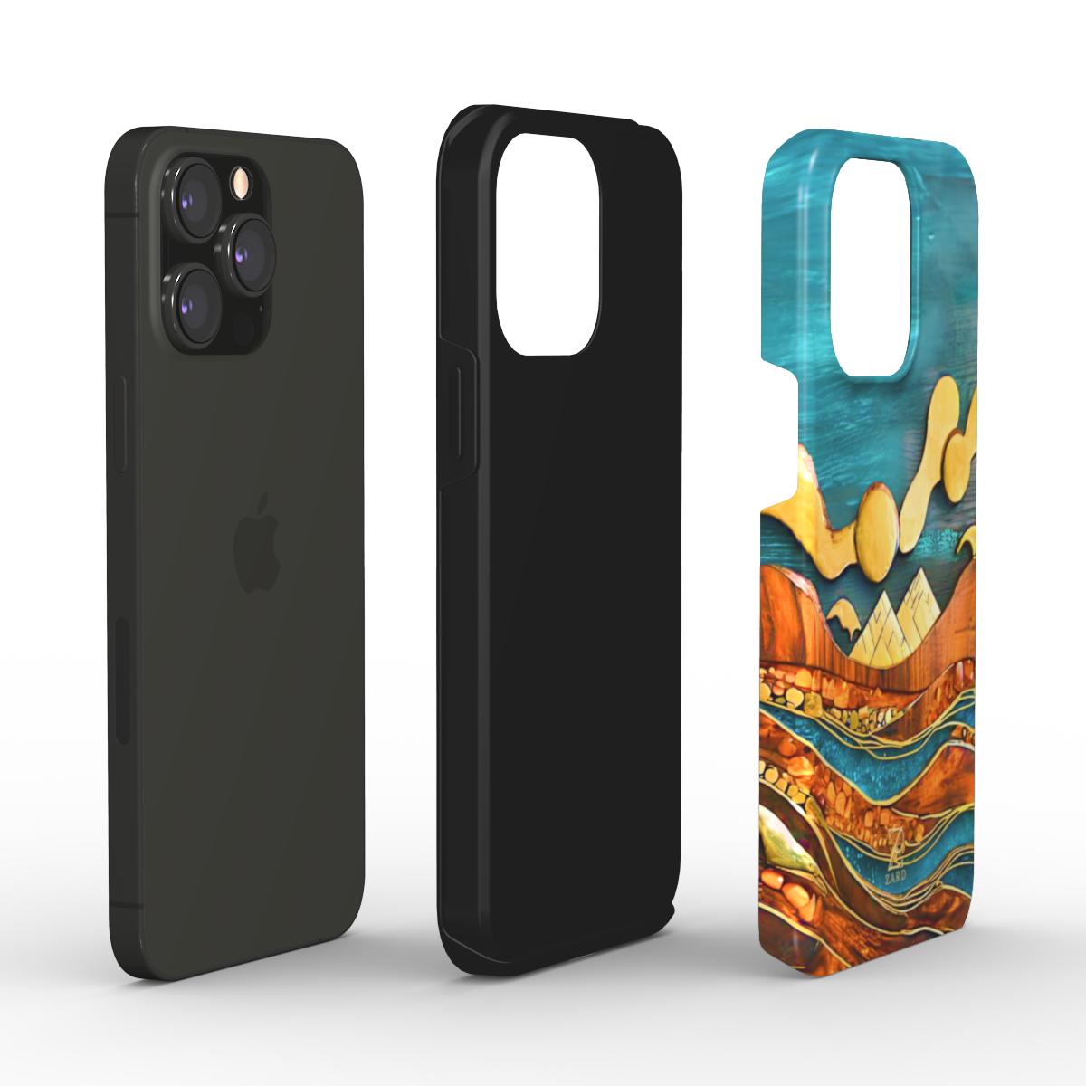 Phone tough case: Emerald Amber Ocean