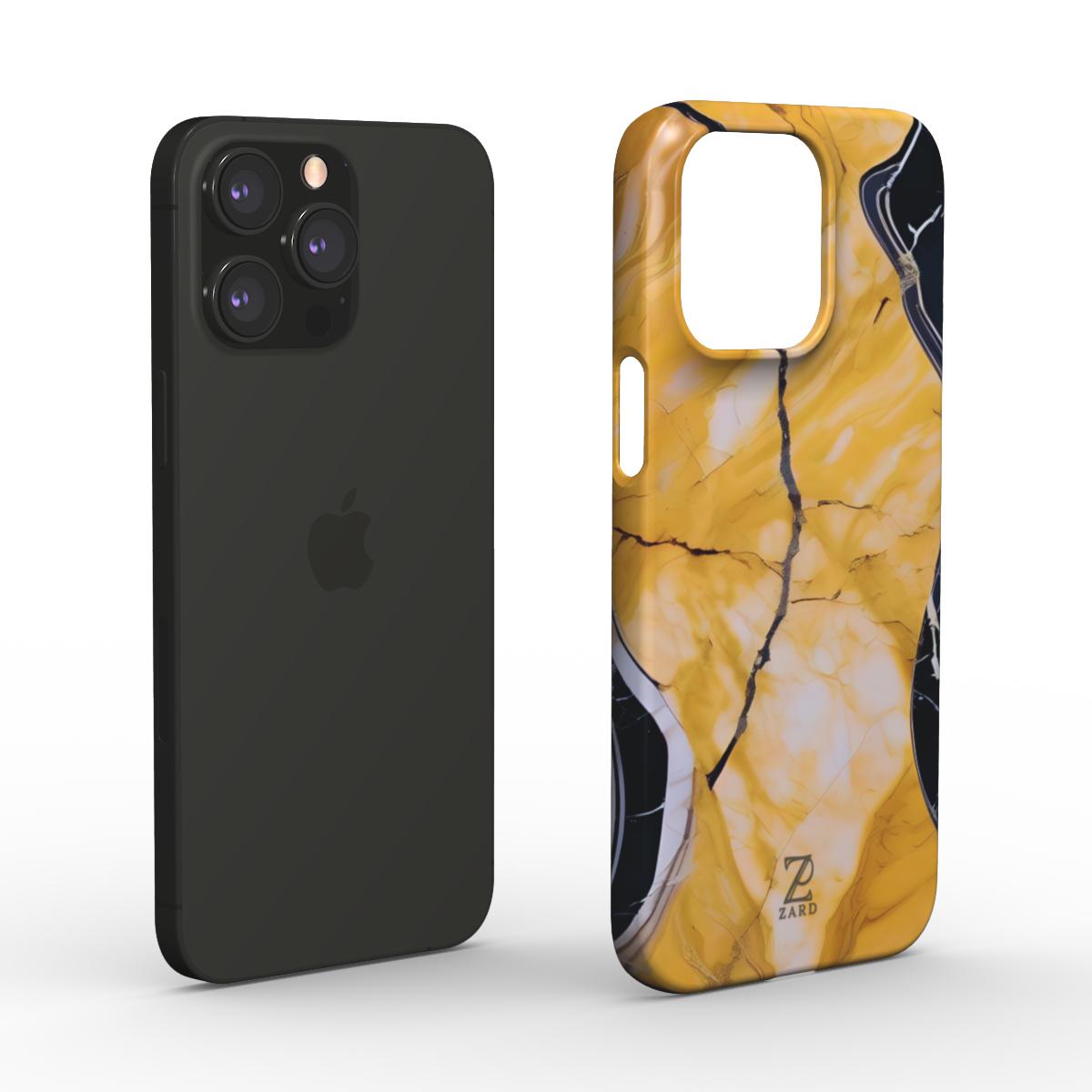 Phone snap case: Yellow Marble
