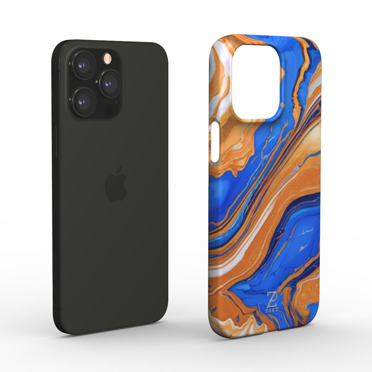 Phone snap case: Sapphire Amber Marble
