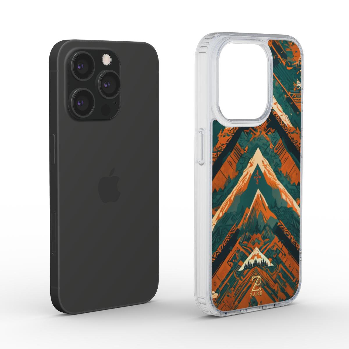 Phone clear case: Rust Mountain