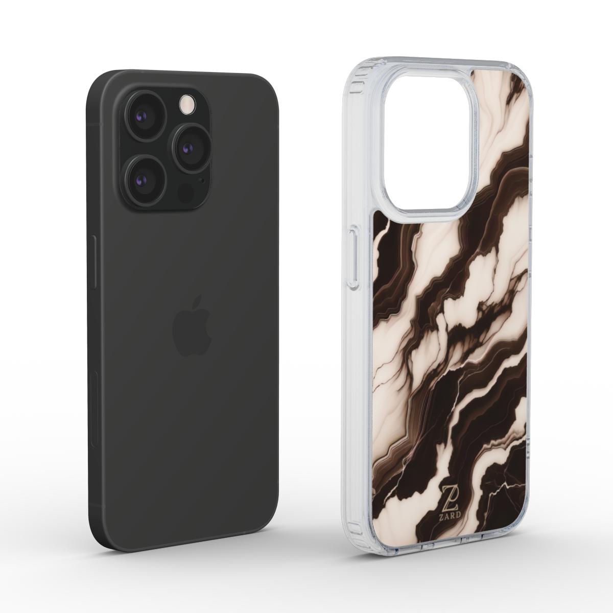 Phone clear case: Onyx Marble