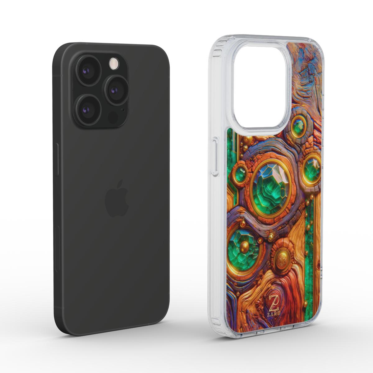 Phone clear case: Emerald Roots