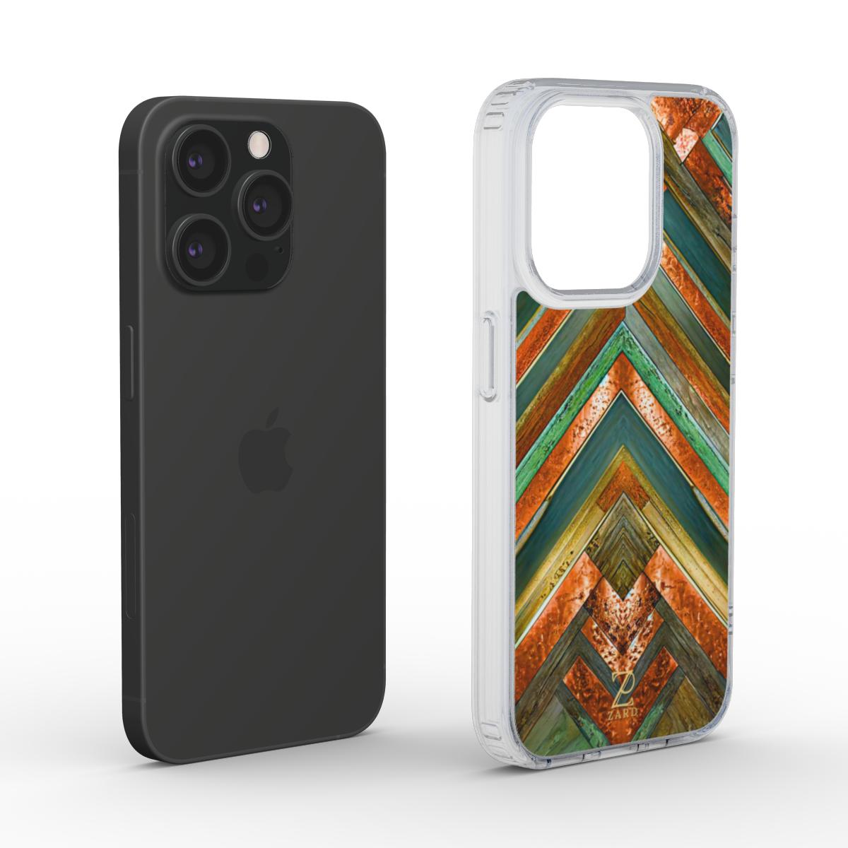 Phone clear case: Brass Copper Mirror