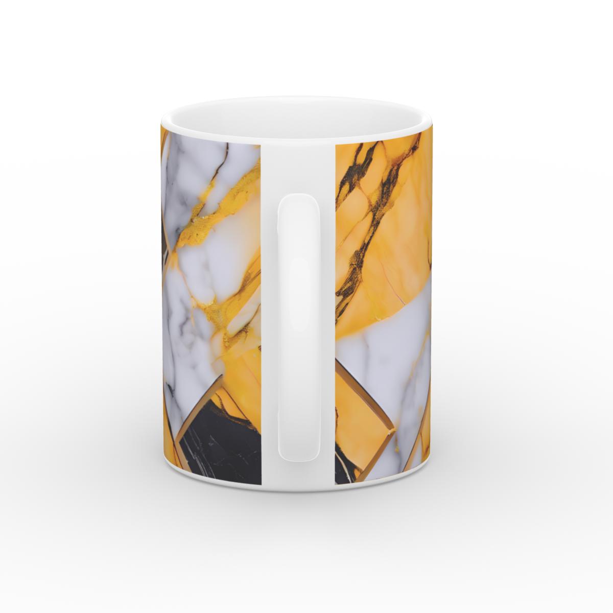 Mug: Yellow Grayscale Struct Marble