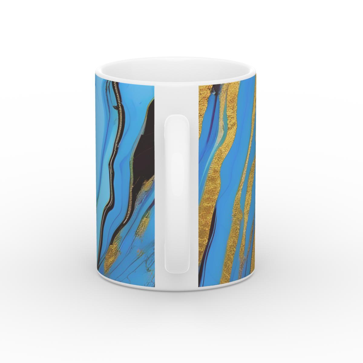 Mug: Azure Golden Marble