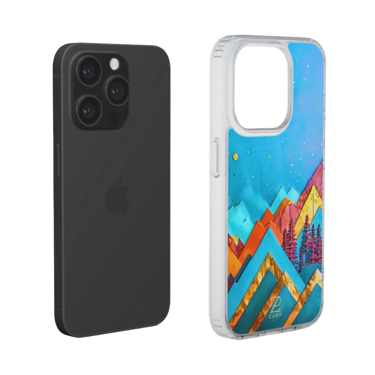 Phone clear case (MagSafe): Azure Mountains