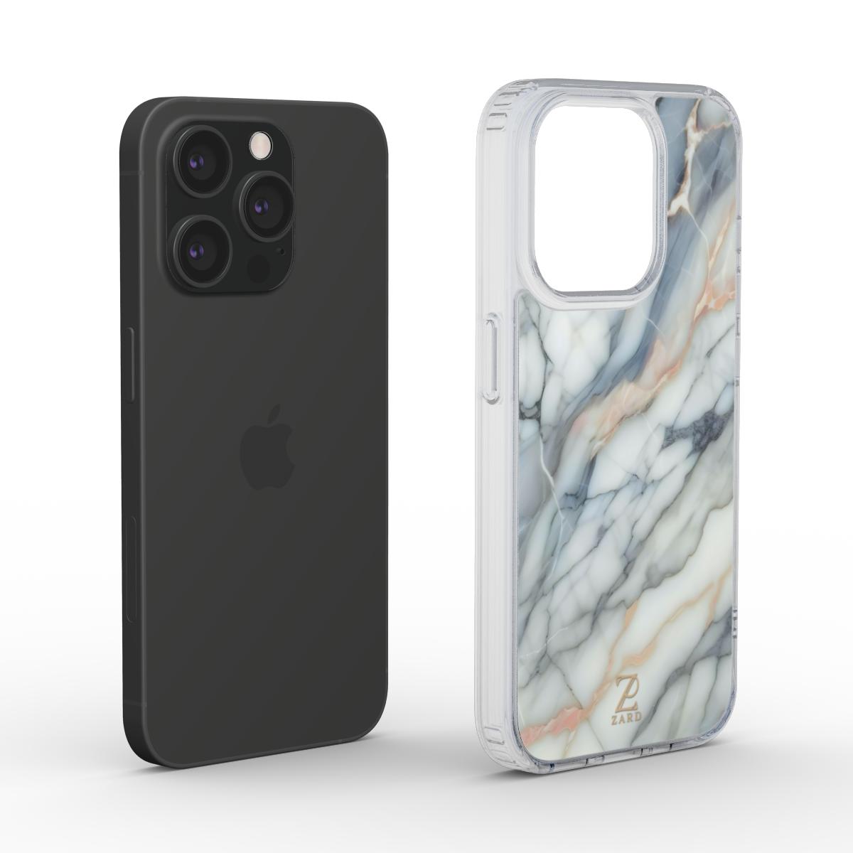Phone clear case (MagSafe): Quartz Marble
