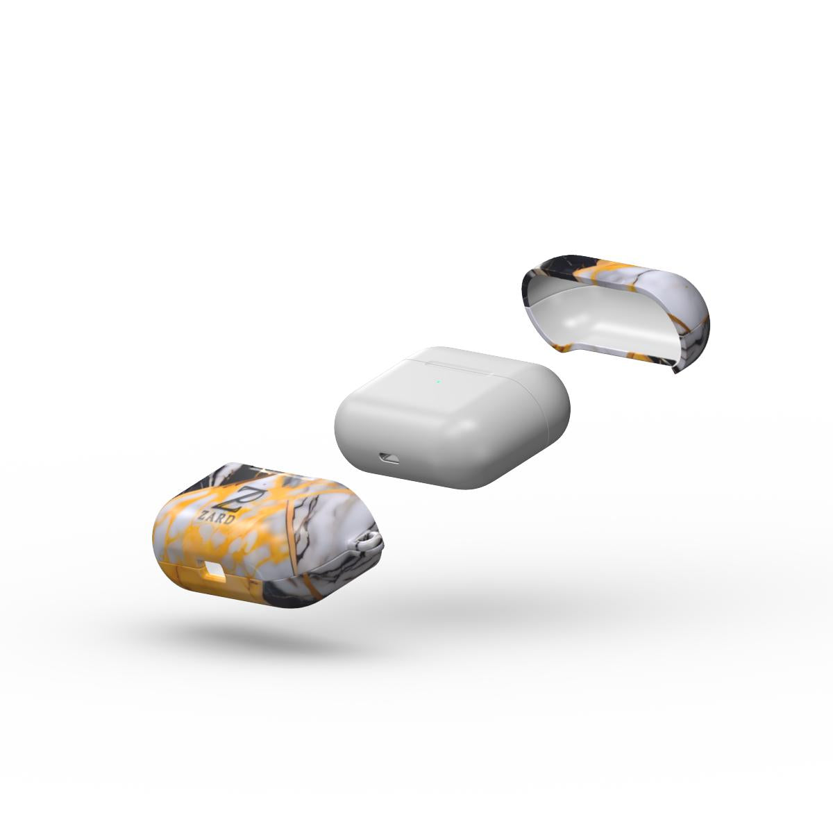 Apple AirPods Tough Case: Yellow Grayscale Struct Marble