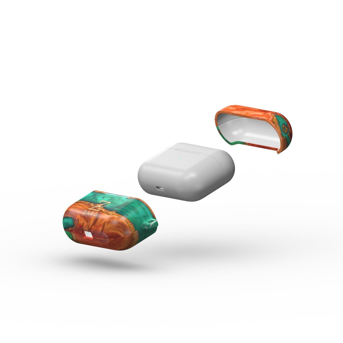 Apple AirPods Tough Case: Emerald Gold Dust Timber