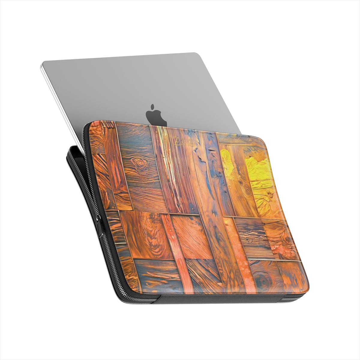 Laptop Sleeve: Amber Wood Mosaic