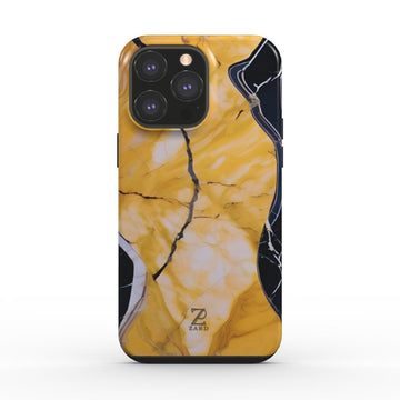 Phone tough case: Yellow Marble