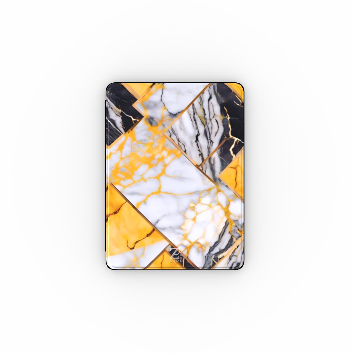 iPad case: Yellow Grayscale Struct Marble