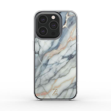 Phone clear case: Quartz Marble