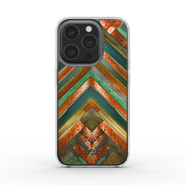 Phone clear case: Brass Copper Mirror