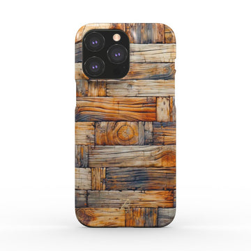 Phone snap case: Rustic Timber Bricks