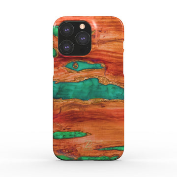 Phone snap case: Emerald Gold Dust Timber