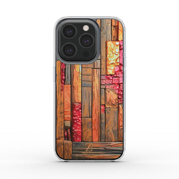 Phone clear case: Ruby Copper Timber