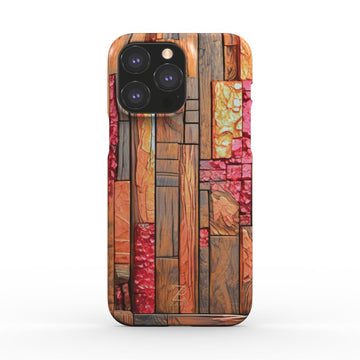 Phone snap case: Ruby Copper Timber