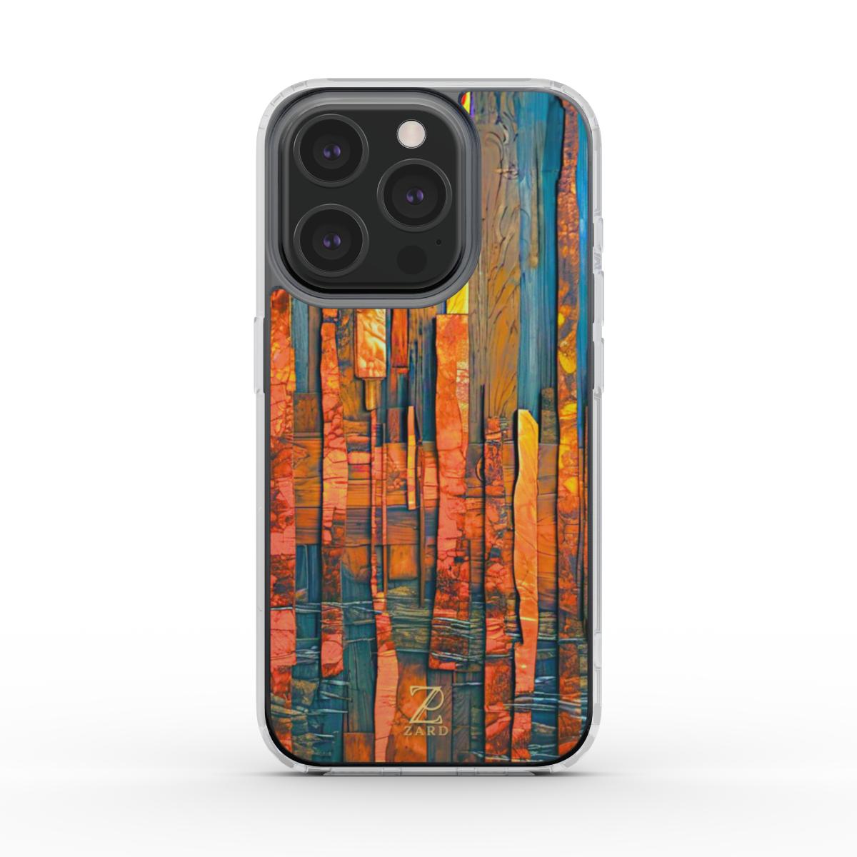 Phone clear case: Amber Timber