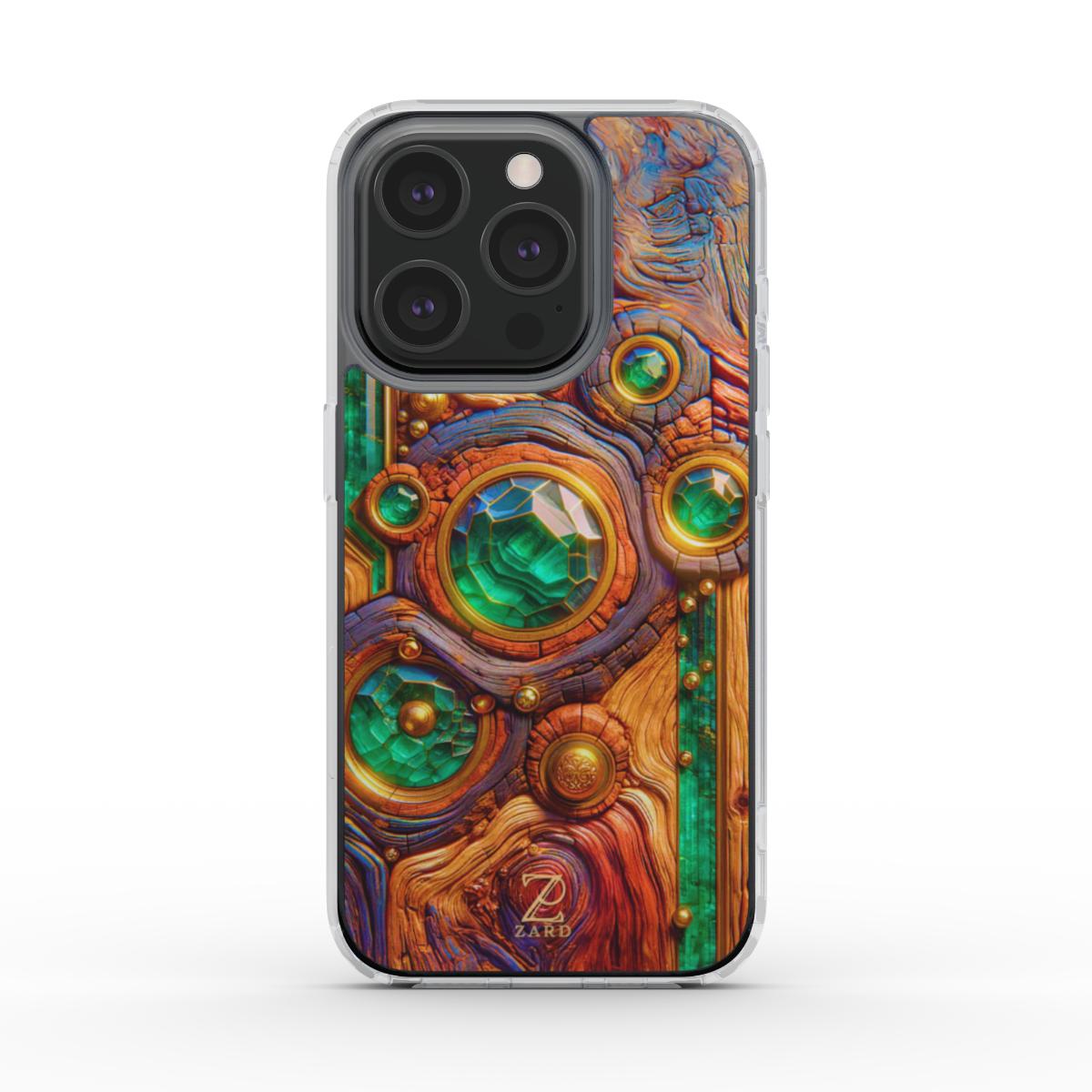 Phone clear case: Emerald Roots