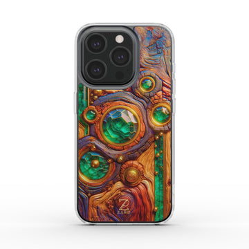 Phone clear case: Emerald Roots