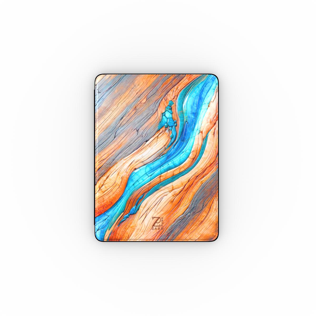iPad case: Azure Flow Rustic Timber