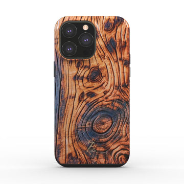 Phone tough case: Charcoal Rustic Wood