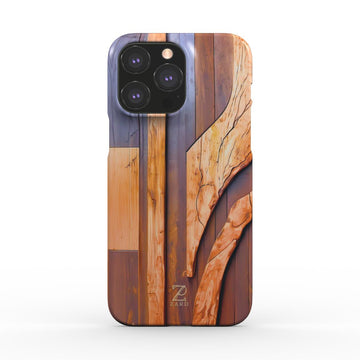 Phone snap case: Walnut Mosaic Wood