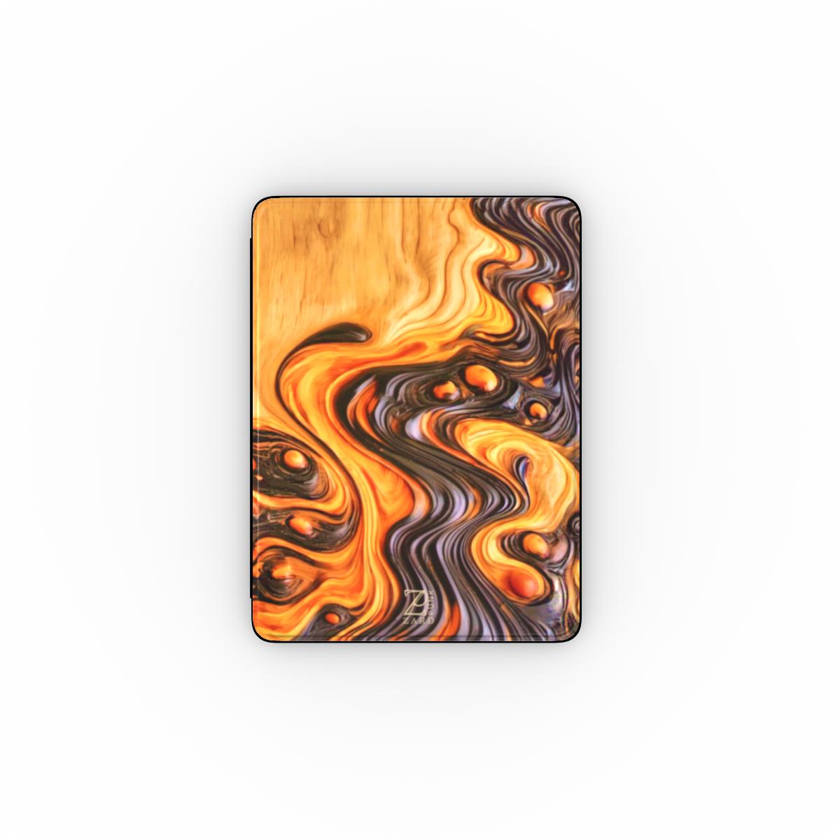 iPad case: Bubble Magma Wood
