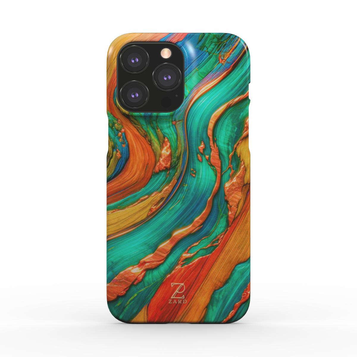 Phone snap case: Emerald Copper Timber
