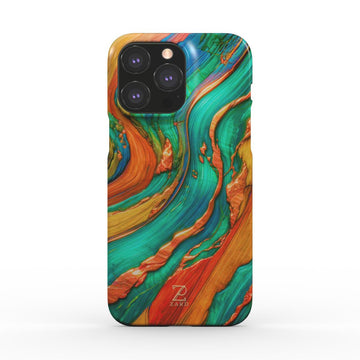 Phone snap case: Emerald Copper Timber