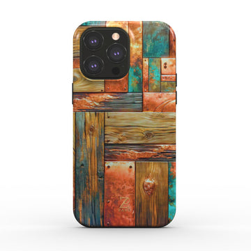 Phone tough case (MagSafe): Copper Plated Wood