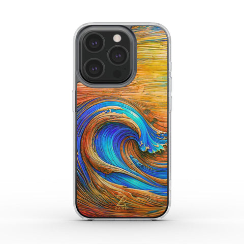 Phone clear case: Timber Sapphire Wave