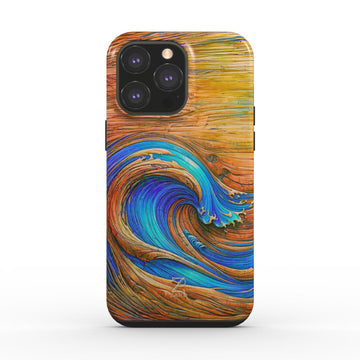 Phone tough case: Timber Sapphire Wave