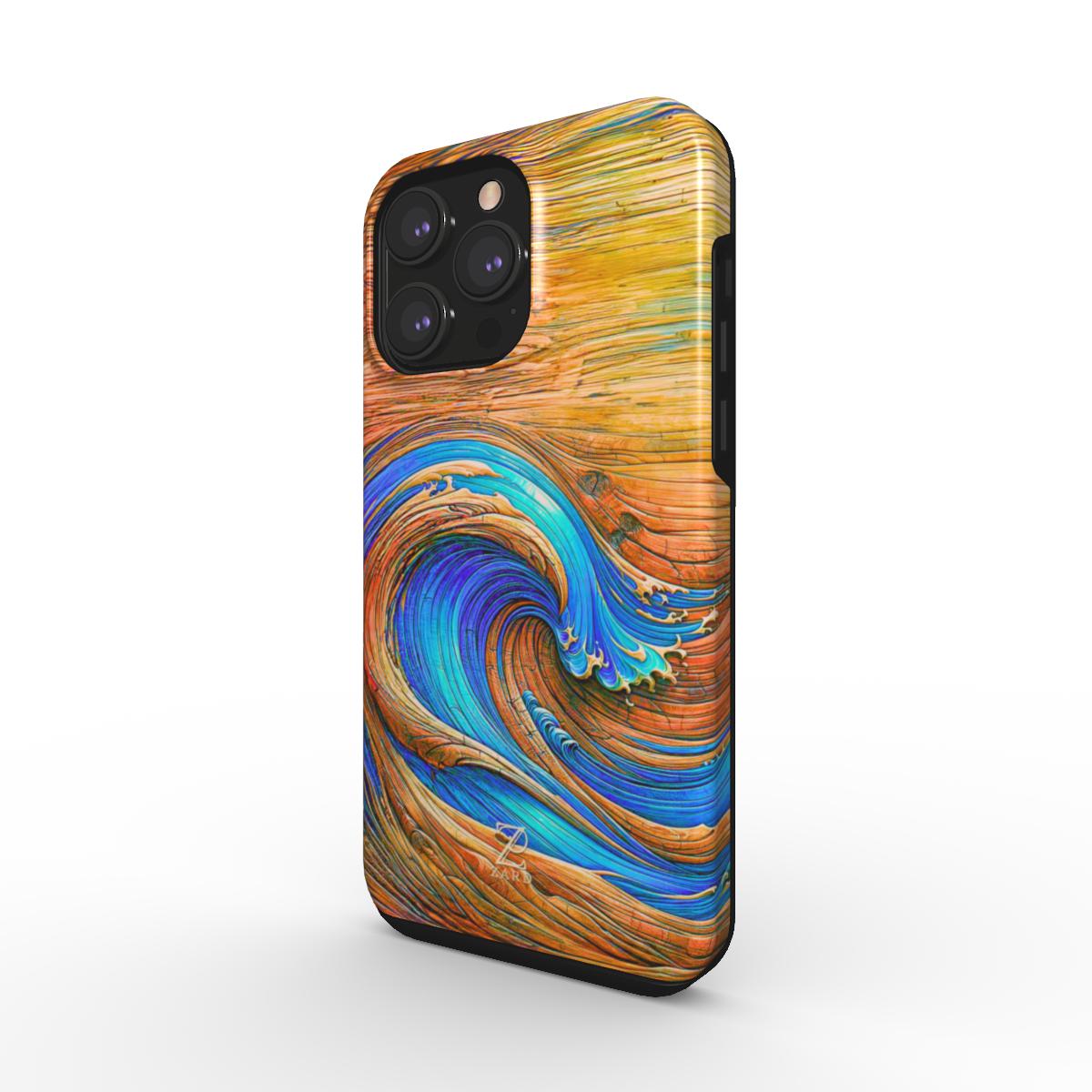 Phone tough case: Timber Sapphire Wave
