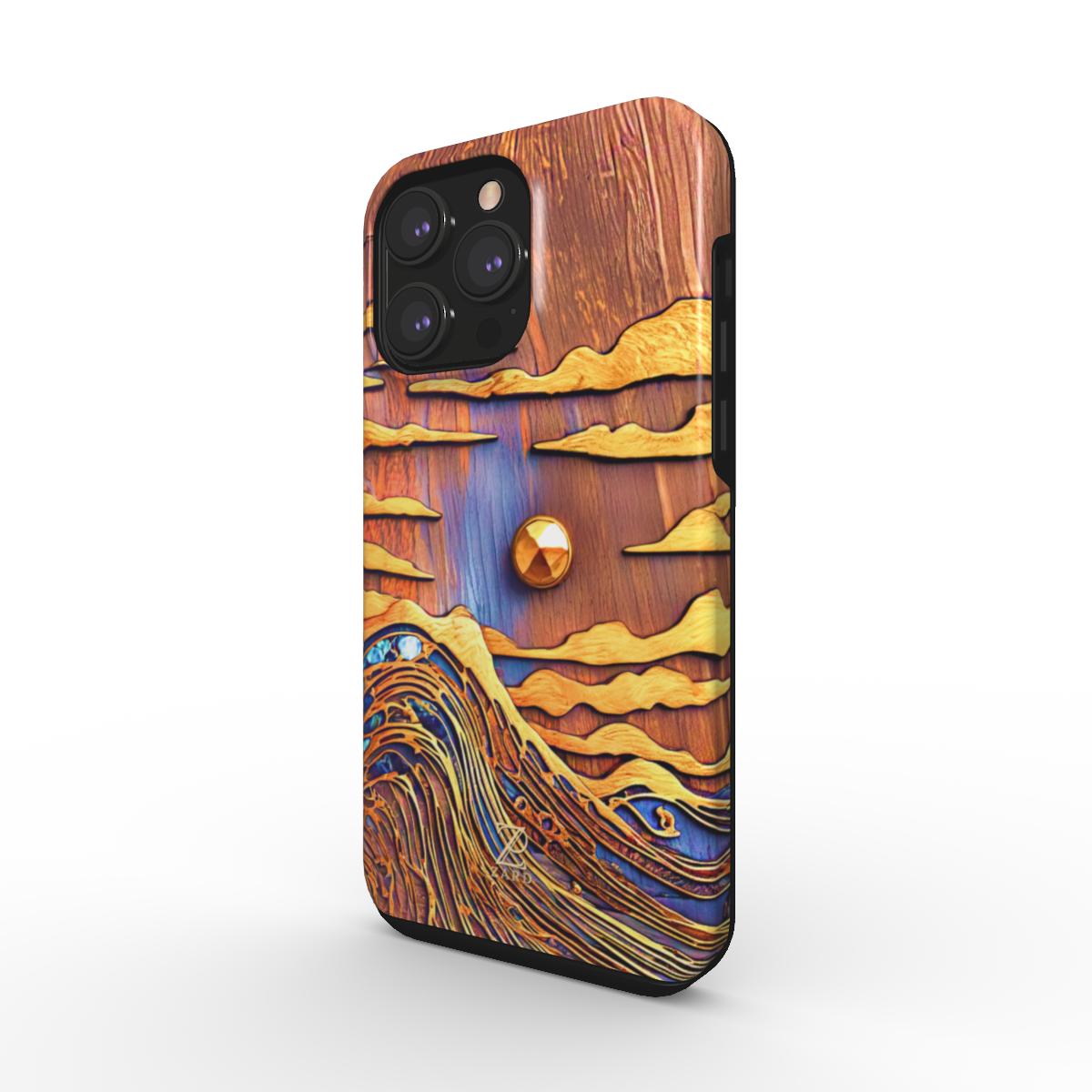 Phone tough case: Sapphire Rustic Ocean