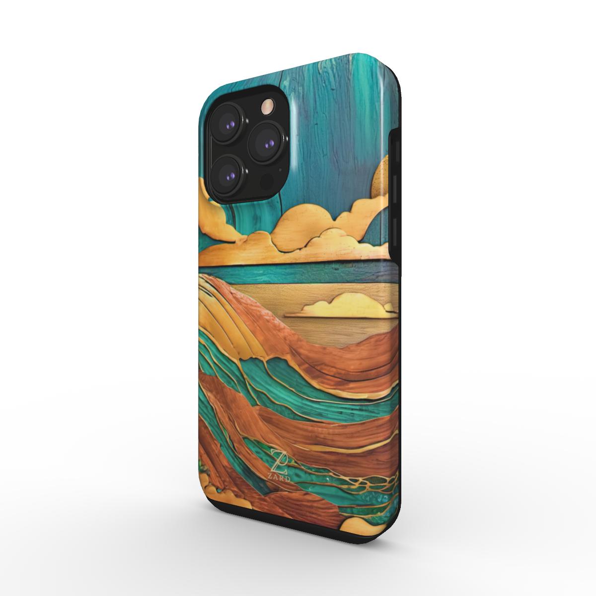 Phone tough case: Emerald Rustic Ocean