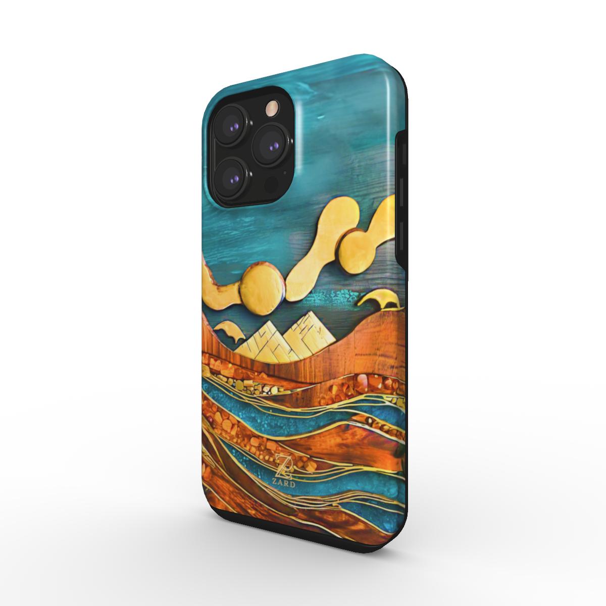 Phone tough case: Emerald Amber Ocean