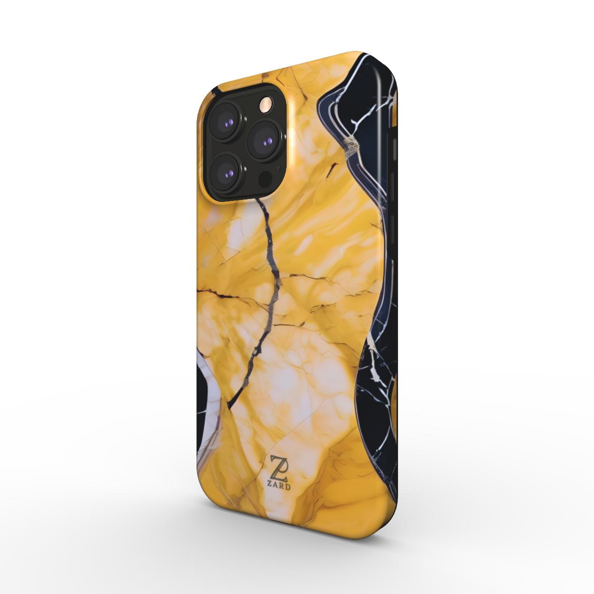 Phone tough case (MagSafe): Yellow Marble