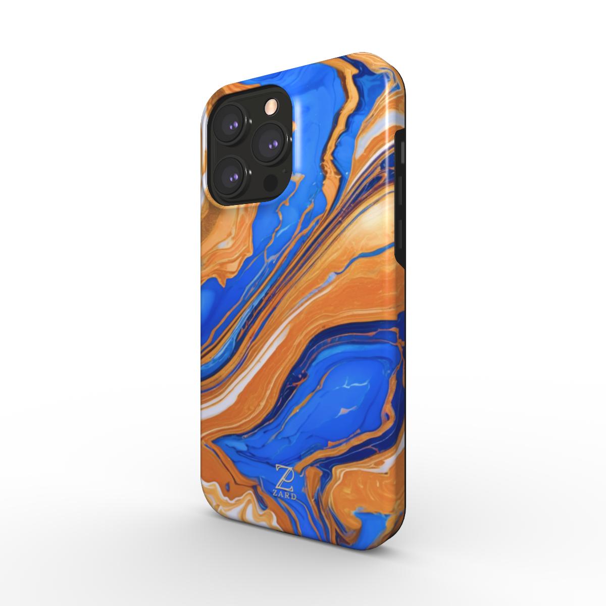 Phone tough case (MagSafe): Sapphire Amber Marble