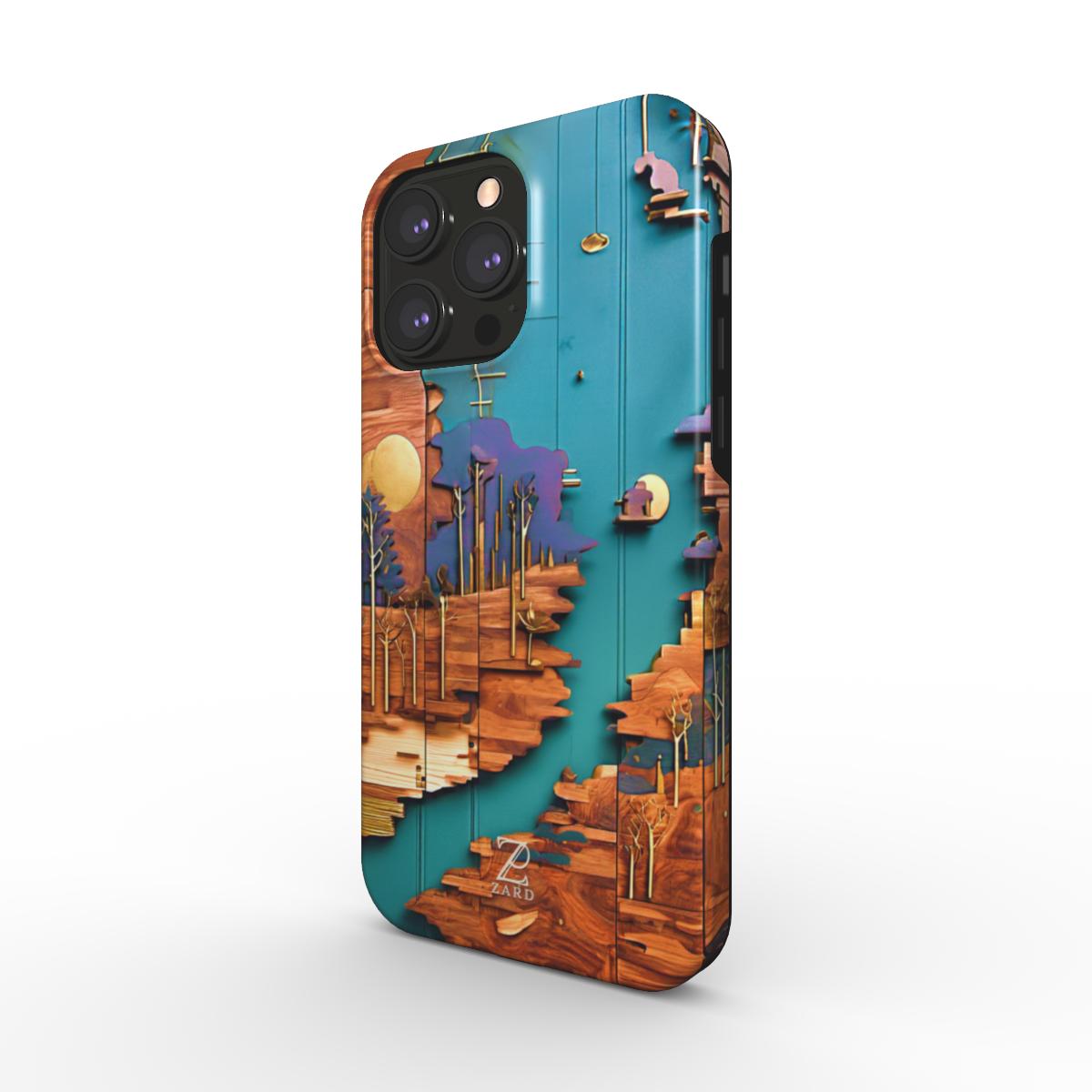 Phone tough case (MagSafe): Rustic River Shore