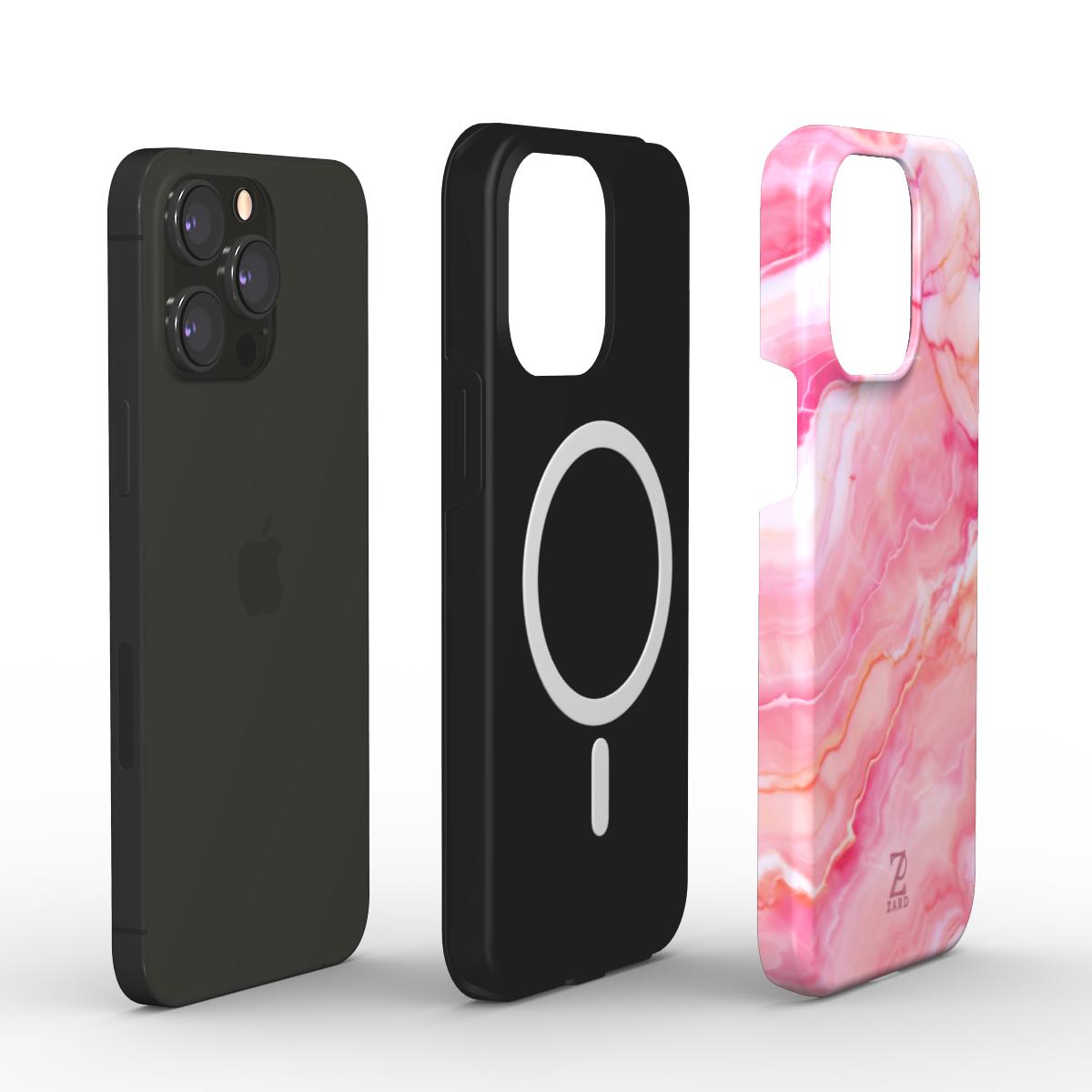 Phone tough case (MagSafe): Pink Marble
