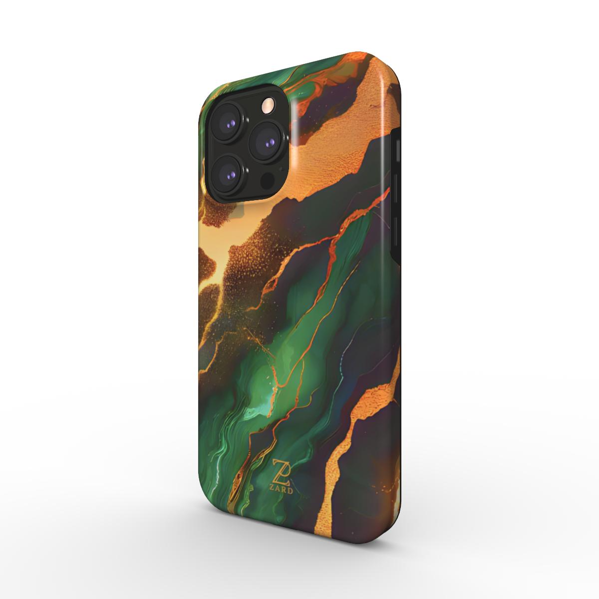 Phone tough case (MagSafe): Moss Golden Marble