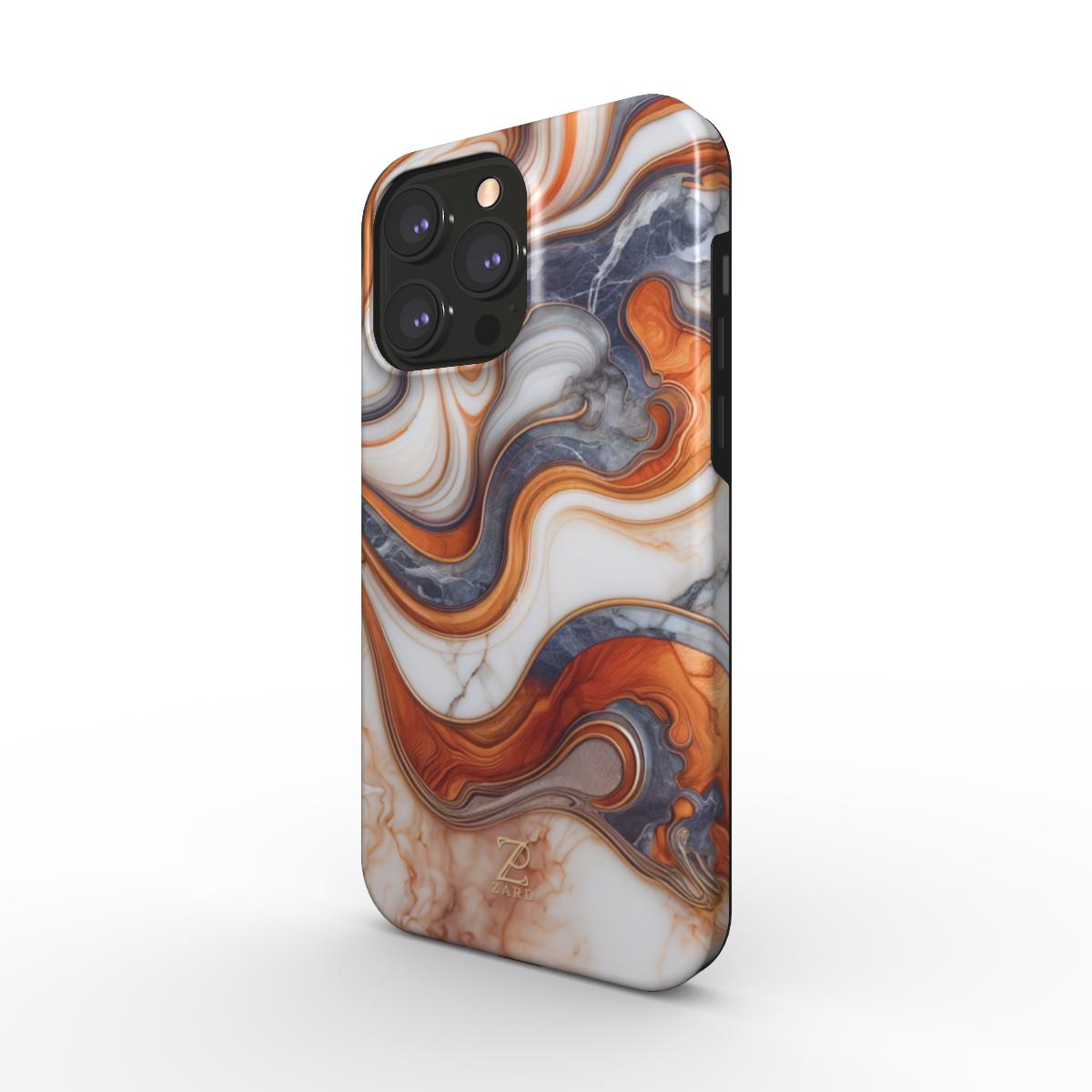 Phone tough case (MagSafe): Coffee Cream Marble