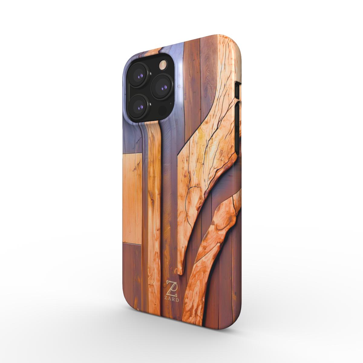 Phone snap case: Walnut Mosaic Wood