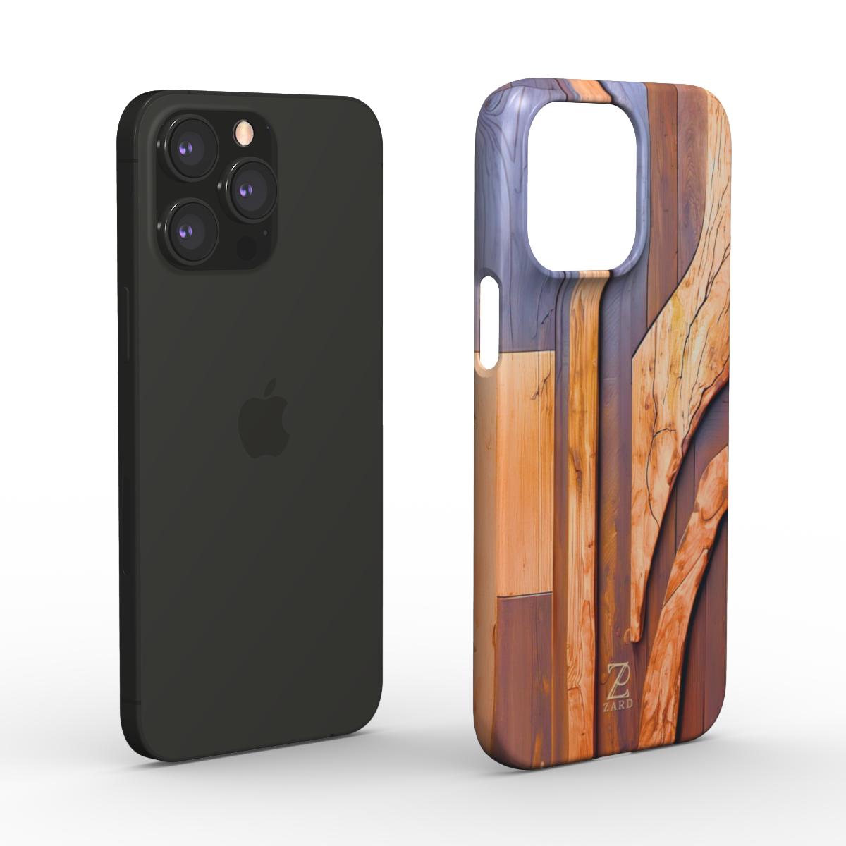 Phone snap case: Walnut Mosaic Wood